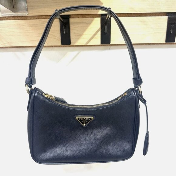 PRADA Re-Edition $2600 Black Saffiano Leather Mini Handbag Authentic - Picture 3 of 6